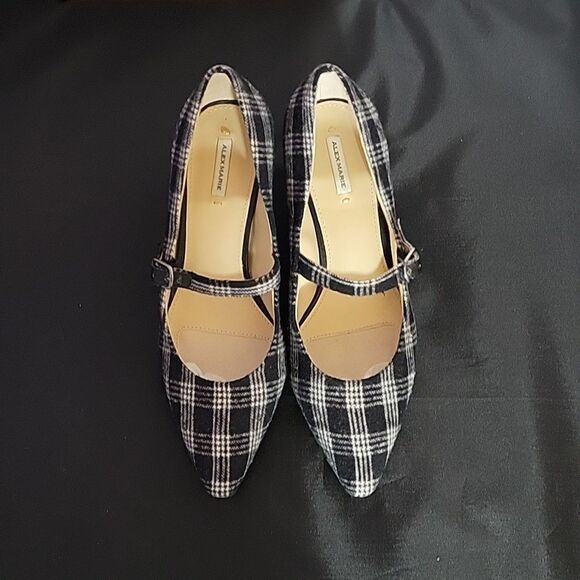 ALEX MARIE BLOCK MARIE JANE ADJUSTABLE BUCK STRAPS CLOUSURE POINTED TOE SHOES - Picture 4 of 16